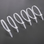 Offiper 6PCS Cable Zip Ties 9.84 Inch, Durable Adjustable  White Plastic Tie Wraps for Indoor and Outdoor